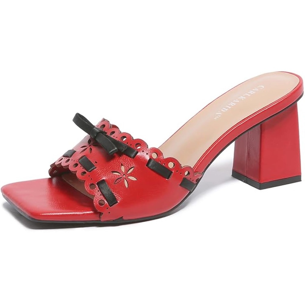 Carlkarida Red Women's Slide Sandals